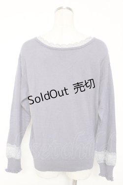 画像2: axes femme / レース切り替えスリーブニット M ラベンダー Y-26-01-16-074-AX-TO-SZ-ZY