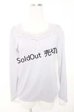 画像1: axes femme / ストーン付きインナーカットソー M ラベンダー Y-26-01-16-076-AX-TO-SZ-ZY