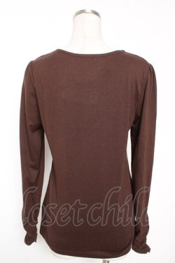 画像2: axes femme / レース使いインナープルオーバー M 茶 Y-26-01-16-077-AX-TO-SZ-ZY