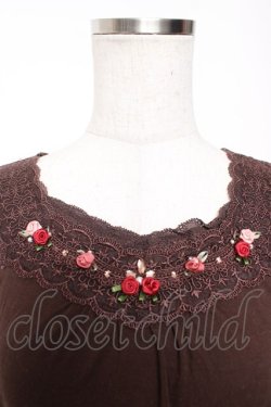 画像3: axes femme / レース使いインナープルオーバー M 茶 Y-26-01-16-077-AX-TO-SZ-ZY