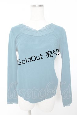 画像1: axes femme / レース組み合わせリブインナー M グリーン Y-26-01-16-078-AX-TO-SZ-ZS