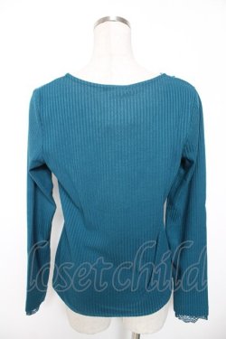 画像2: axes femme / レース組み合わせリブインナー M グリーン Y-26-01-16-078-AX-TO-SZ-ZY