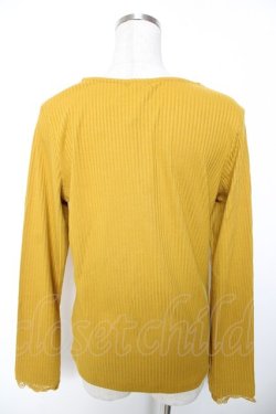 画像2: axes femme / レース組み合わせリブインナー L イエロー Y-26-01-16-079-AX-TO-SZ-ZY