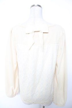 画像2: axes femme / 後ろレースニットトップス M 生成り Y-26-01-16-080-AX-TO-SZ-ZY