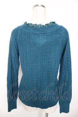 画像2: axes femme / Ｖネックニットプルオーバー M グリーン Y-26-01-16-083-AX-TO-SZ-ZY