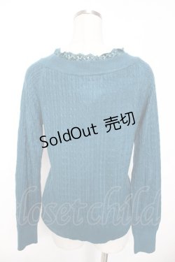 画像2: axes femme / Ｖネックニットプルオーバー M グリーン Y-26-01-16-083-AX-TO-SZ-ZY