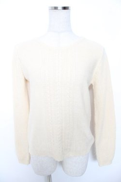 画像1: axes femme / バックリボンニット Ｍ 生成り Y-26-01-16-084-AX-TO-SZ-ZY