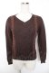 画像1: axes femme / はしごリボンニット M 茶 Y-26-01-16-085-AX-TO-SZ-ZY (1)