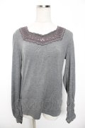 axes femme / レース使いインナープルオーバー M グレー Y-26-01-16-086-AX-TO-SZ-ZY