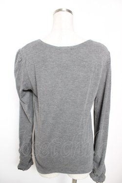 画像2: axes femme / レース使いインナープルオーバー M グレー Y-26-01-16-086-AX-TO-SZ-ZY