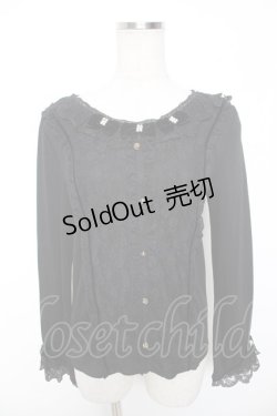 画像1: axes femme / 衿元リボンクラシックPO M 黒 Y-26-01-16-090-AX-TO-SZ-ZS