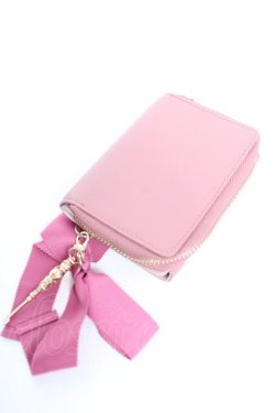 画像2: Maison de FLEUR / キーリボンミニウォレット  ピンク Y-26-01-16-012-LO-ZA-SZ-ZY