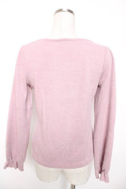 画像2: axes femme / お花刺繍ニットプルオーバー M ピンク Y-26-01-16-091-AX-TO-SZ-ZY