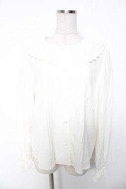 画像1: Ank Rouge / コットンレースブラウス M オフホワイト Y-26-01-16-094-CA-BL-SZ-ZY