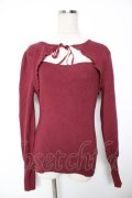 F&A / フロント開きニットプルオーバー F ボルドー Y-26-01-16-096-LO-TO-SZ-ZY