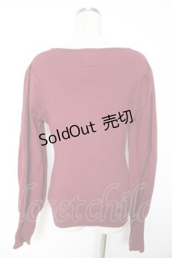 画像2: F&A / フロント開きニットプルオーバー F ボルドー Y-26-01-16-096-LO-TO-SZ-ZT0215M