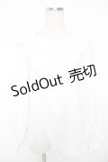 Ank Rouge / ヨークフリルハートくりぬきブラウス M 白 Y-26-01-16-099-CA-BL-SZ-ZS