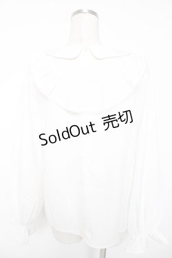 画像2: Ank Rouge / ヨークフリルハートくりぬきブラウス M 白 Y-26-01-16-099-CA-BL-SZ-ZS