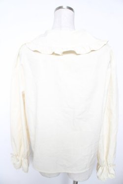 画像2: m petit by misako / AM マルエリフリルブラウス M 中薄橙 Y-26-01-16-100-LO-BL-SZ-ZY