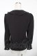 画像2: Ank Rouge / パールボタンフリルブラウス M 黒 Y-26-01-16-101-CA-BL-SZ-ZY (2)
