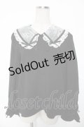 Rojita / リボン付き配色レース衿長袖ブラウス Ｍ 黒 Y-26-01-16-102-LO-BL-SZ-ZY
