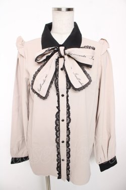 画像1: Rojita / ロゴリボンブラウス F ベージュ Y-26-01-16-104-LO-OP-SZ-ZY