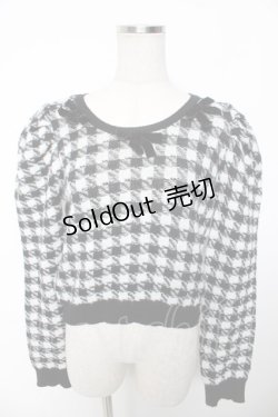 画像1: An MILLE / 千鳥リボンニット F 黒 Y-26-01-16-106-EL-TO-SZ-ZT0214D