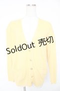 INGEBORG / 王冠ボタンカーディガン  イエロー Y-26-01-16-114-LO-TO-SZ-ZS