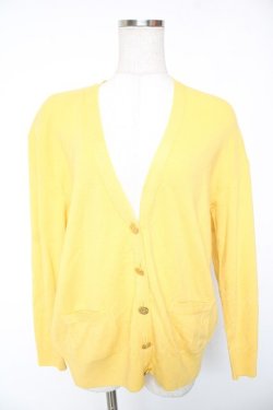 画像1: INGEBORG / 王冠ボタンカーディガン  イエロー Y-26-01-16-114-LO-TO-SZ-ZY