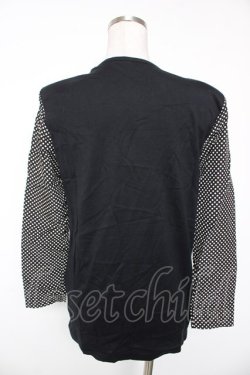 画像2: INGEBORG / 柄切替カメリアモチーフトップス  黒 Y-26-01-16-115-LO-TO-SZ-ZY