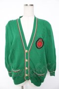 INGEBORG / エンブレムワッペン付きカーディガン  グリーン Y-26-01-16-116-LO-TO-SZ-ZY
