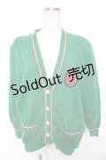 INGEBORG / エンブレムワッペン付きカーディガン  グリーン Y-26-01-16-116-LO-TO-SZ-ZY