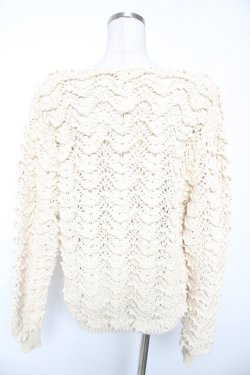 画像2: INGEBORG / スカラップフリル編み透かしカーディガン  生成り Y-26-01-16-118-LO-TO-SZ-ZY