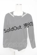 INGEBORG / セーラー長袖ニット  黒 Y-26-01-16-121-LO-TO-SZ-ZY