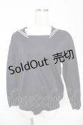 INGEBORG / セーラー長袖ニット  紺 Y-26-01-16-122-LO-TO-SZ-ZY