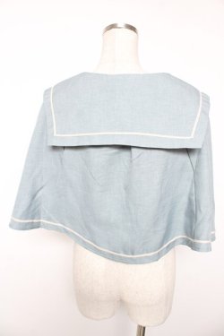 画像2: Kurumi Collaboration / TT*KRMセーラーケープ S 淡青 Y-26-01-16-125-LO-JA-SZ-ZY