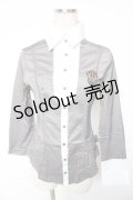 Ozz Croce / エンブレムワッペンブラウス  グレー Y-26-01-16-126-OO-TO-SZ-ZS