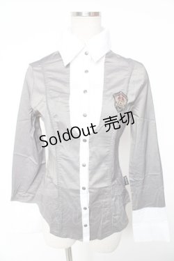 画像1: Ozz Croce / エンブレムワッペンブラウス  グレー Y-26-01-16-126-OO-TO-SZ-ZS
