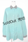 NieR Clothing / 配色BIGシャツ  グリーン Y-26-01-16-132-PU-BL-SZ-ZY