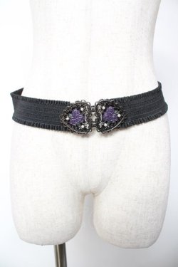 画像2: axes femme POETIQUE / ハートローズゴムベルト  黒 Y-26-01-16-015-AX-ZA-SZ-ZY