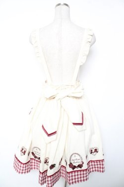 画像2: Amavel / StrawberryBasketエプロンジャンパースカート F アイボリー Y-26-01-16-146-CA-OP-SZ-ZY
