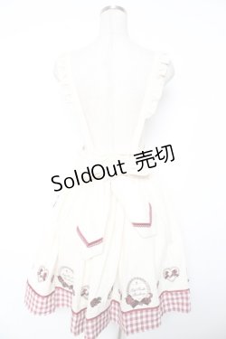 画像2: Amavel / StrawberryBasketエプロンジャンパースカート F アイボリー Y-26-01-16-146-CA-OP-SZ-ZY