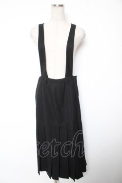 画像1: INGEBORG / プリーツジャンパースカート  黒 Y-26-01-16-150-LO-OP-SZ-ZY