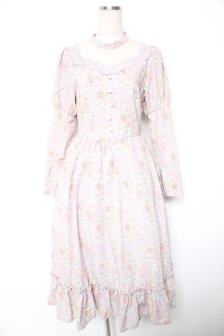 画像1: Kurumi Collaboration / KRハナジゴスリーブワンピース M ラベンダー Y-26-01-16-154-LO-OP-SZ-ZY