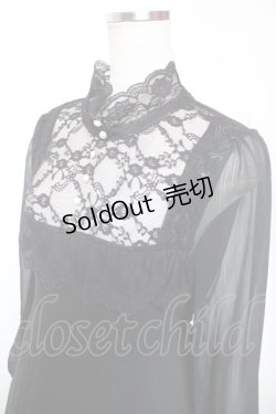 画像3: FRILL / シフォン重ねプリントワンピース  黒 Y-26-01-16-155-HN-OP-SZ-ZY