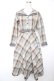 画像1: an another angelus / ダブルオープンカラーチェックワンピース F サックス Y-26-01-16-159-CA-OP-SZ-ZY (1)
