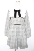 Ank Rouge / チェック柄ヨークフリルSET/UPワンピース M グレー Y-26-01-16-163-CA-OP-SZ-ZY