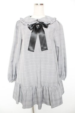 画像1: Ank Rouge / Aラインワンピース M グレー Y-26-01-16-164-CA-OP-SZ-ZY