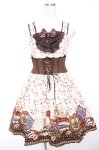 画像1: ALICE and the PIRATES / 天幕裏の赤ずきん柄ジャンパースカートII  ベージュ Y-26-01-16-169-PA-OP-SZ-ZY (1)