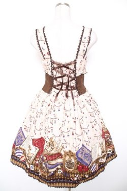 画像2: ALICE and the PIRATES / 天幕裏の赤ずきん柄ジャンパースカートII  ベージュ Y-26-01-16-169-PA-OP-SZ-ZY